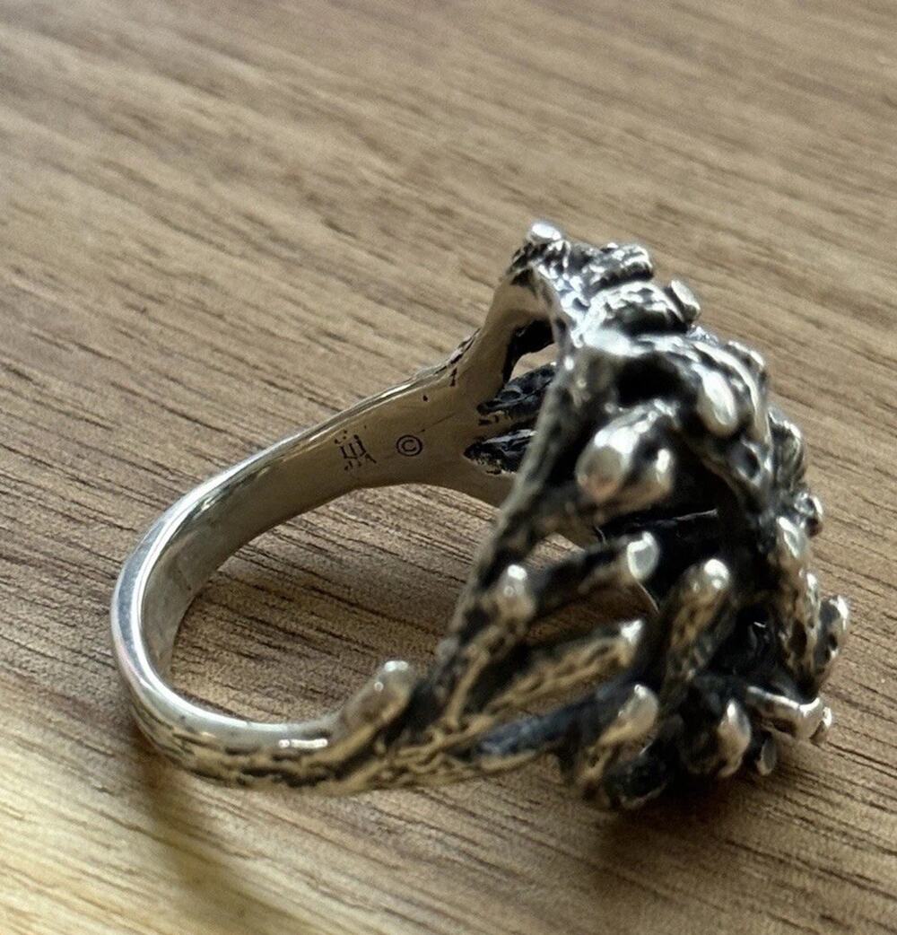Retired James Avery Sterling Silver Brutalist Branches Ring Size 11